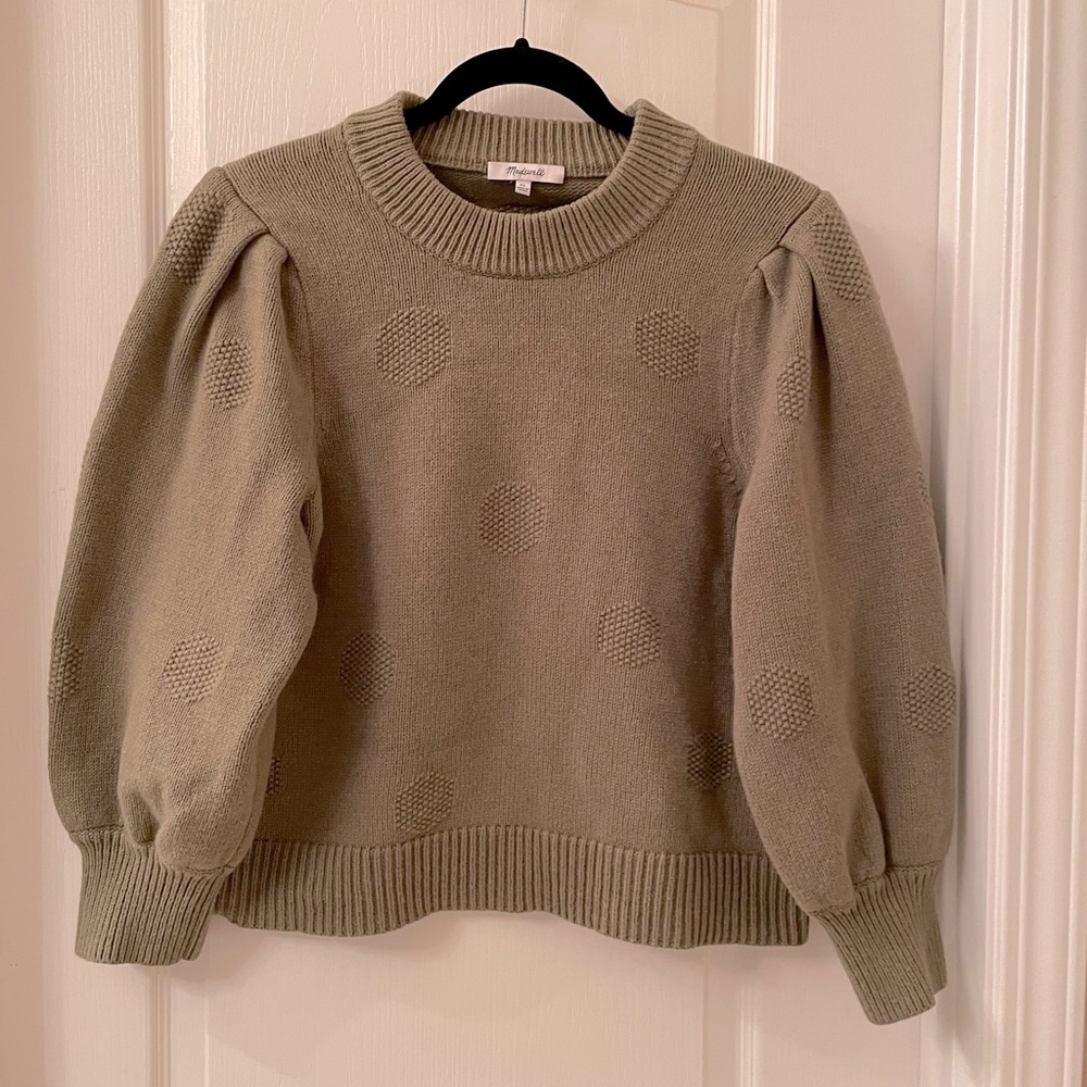 Madewell Olive Green Crop Sweater